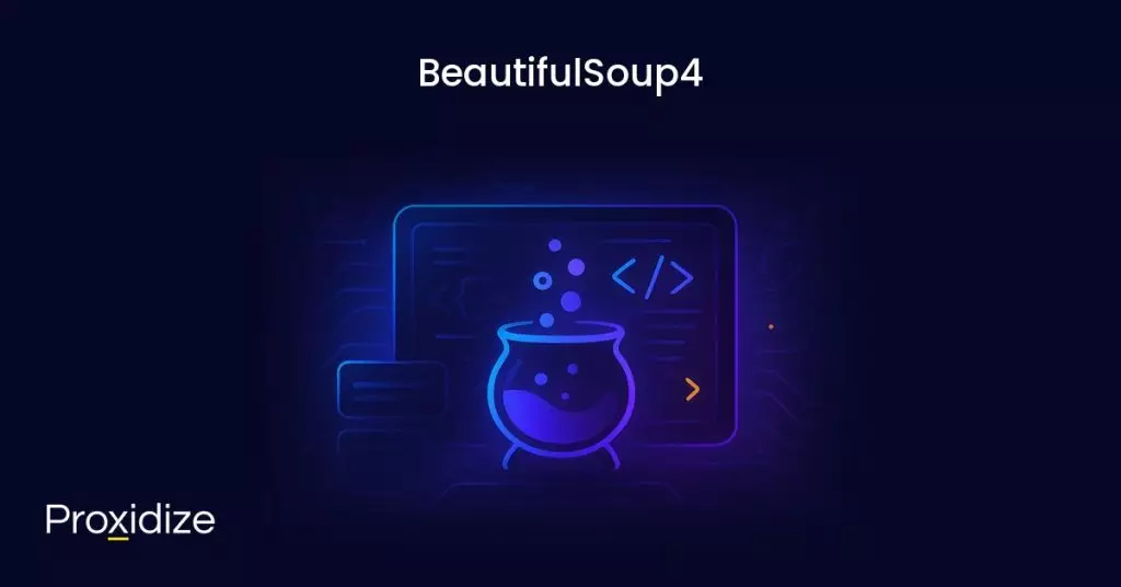 a drawing of the beautifulsoup logo under the title 