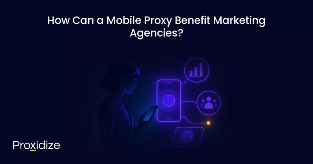 Image of a woman holding up a phone with a holographic phone behind her connected to circles. Text above reads 