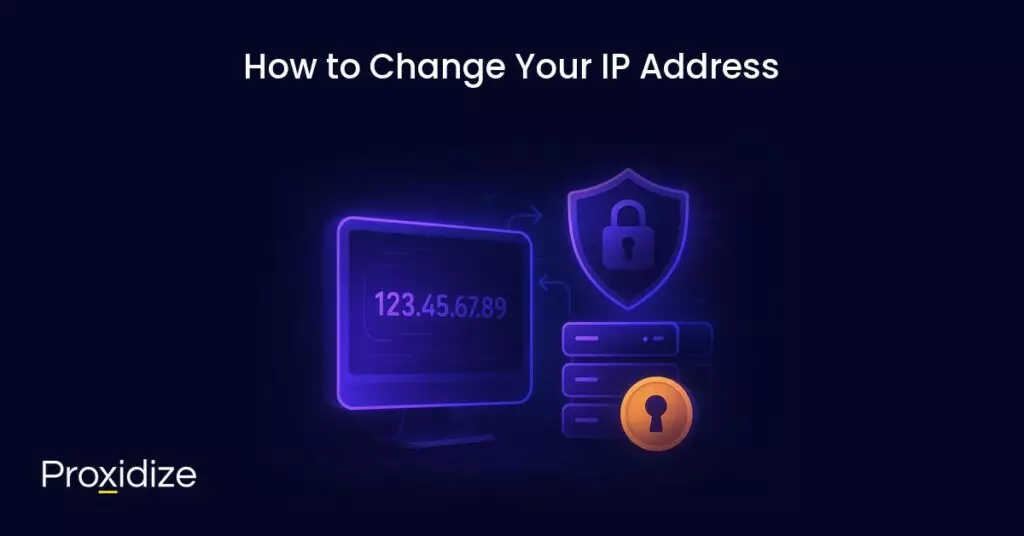 Text of a computer with an IP address. Text above reads