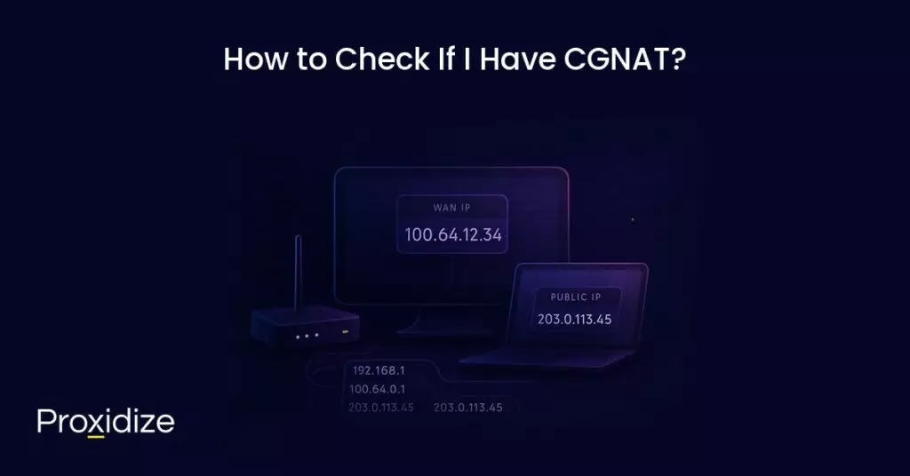 Image of two devices showing IP addresses next to a router. Text above reads