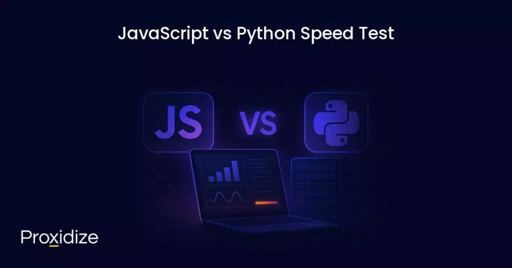 a drawing of a laptop with graphs on it next to a javascript logo and a python logo under the title 