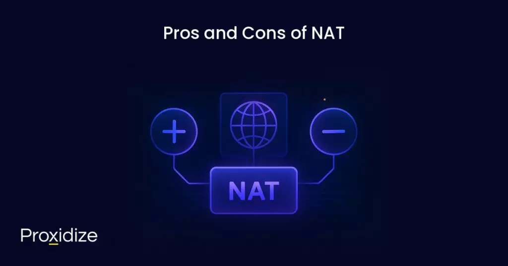 Image showing a box reading NAT with a plus and minus sign on either end of it. Text above reads 