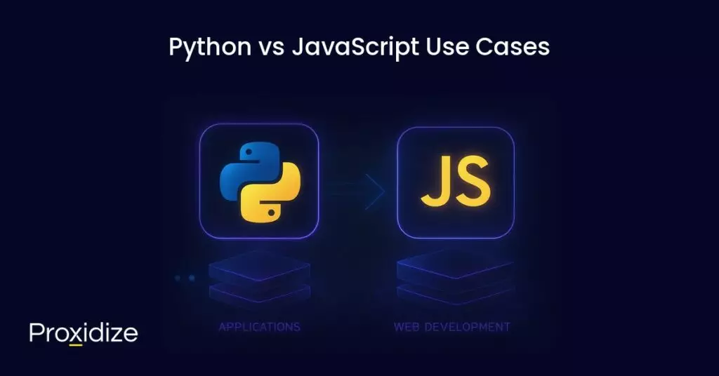 the python and javascript logos under the title 