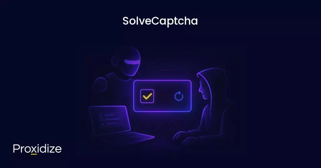 a person and a robot solving a captcha under the title 