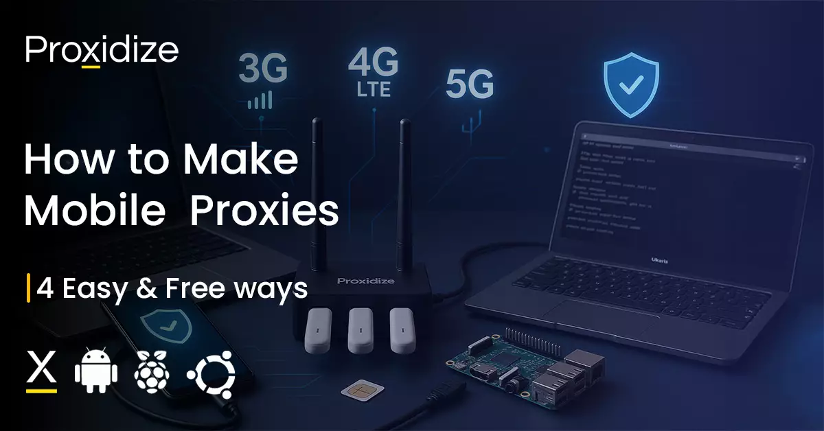 Different devices being mobile proxies next to the title 