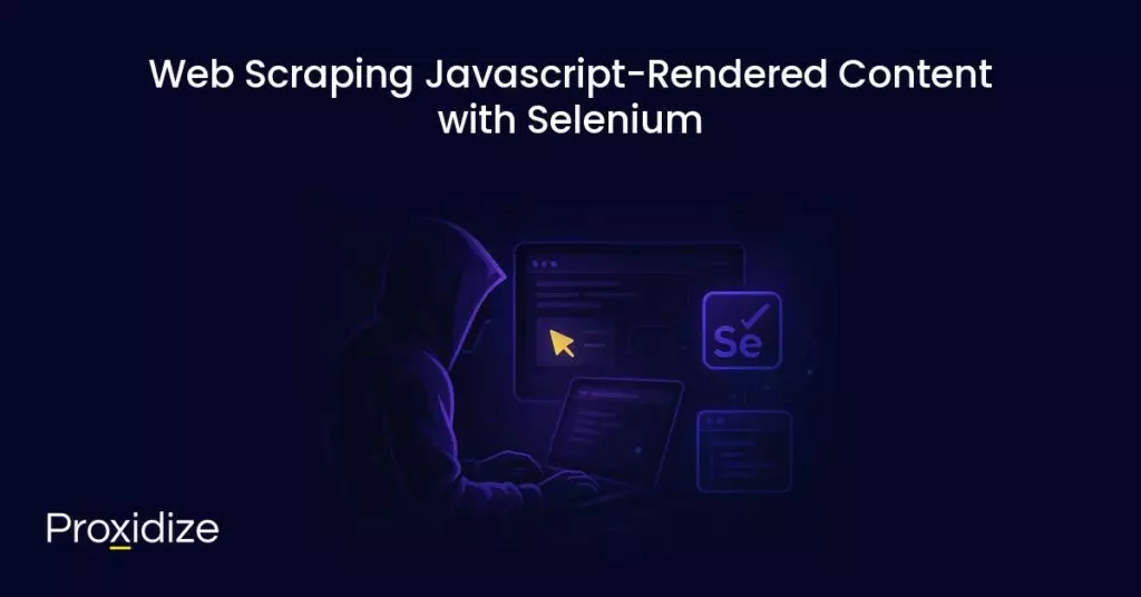 A drawing of a man at a screen with a Selenium logo under 