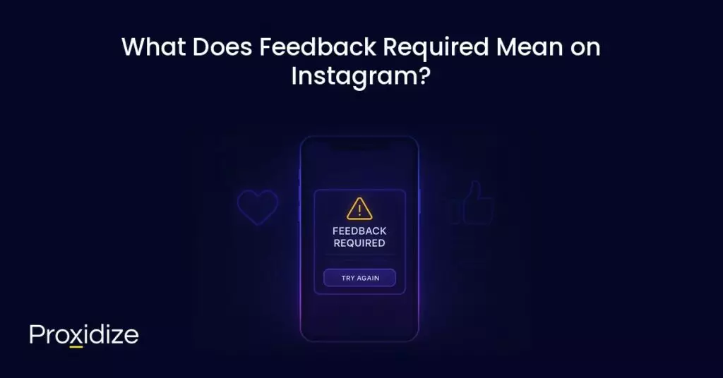 A drawing of a phone with a feedback required error under the title 