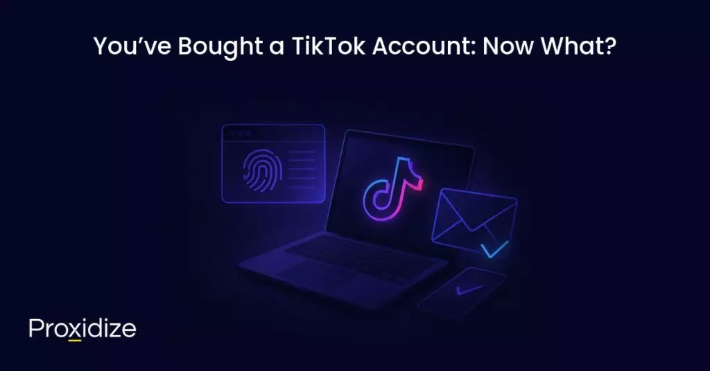a drawing of a laptop wiht the tiktok logo, a fingerprint, and an email under the title 
